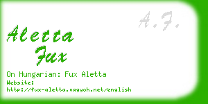 aletta fux business card
